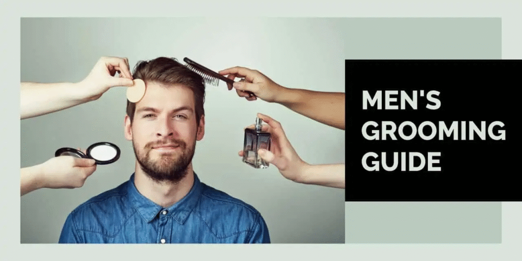 “Man getting styled with grooming tools and beauty products at Men’s Grooming Spa in Anantapur, showcasing modern men’s self-care and confidence.”