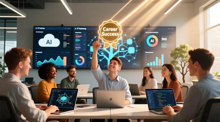 Students gaining practical skills and placement support at AI Data Cloud Academy